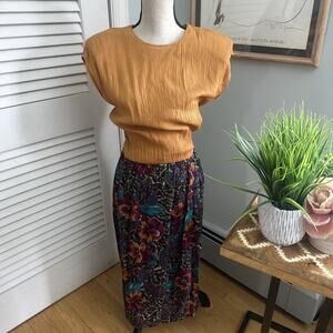 Vintage Leslie Fay Dress Womens 12 Retro 80s Midi Feminine Boho Career Cocktails